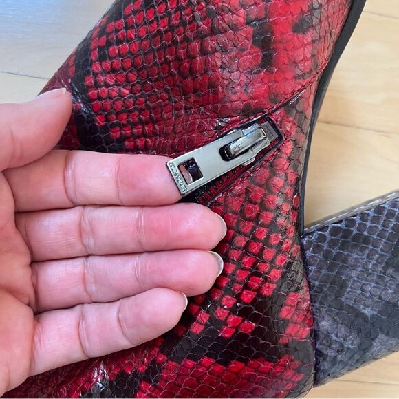 Zadig & Voltaire Lena Mid Heel Leather Ankle Boots 37 - Picture 9 of 13